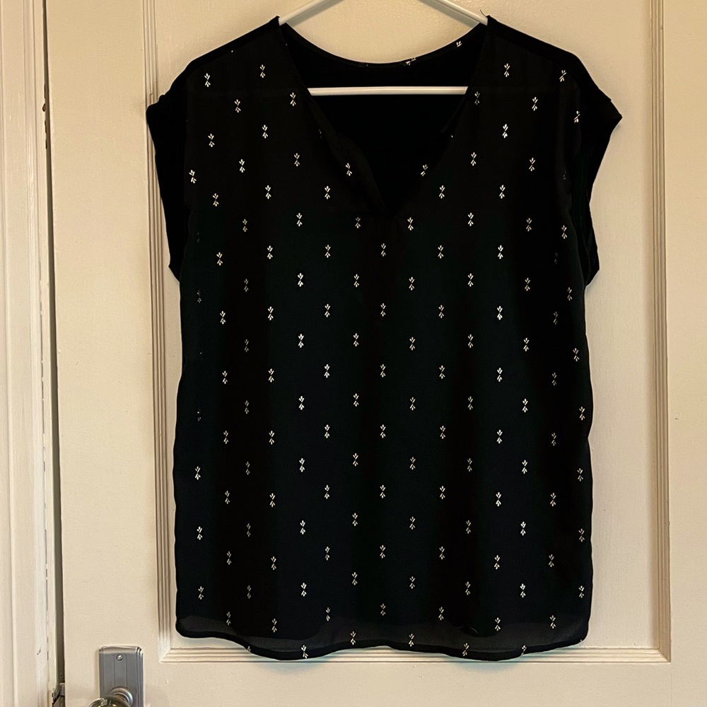 Papermoon Reece Mixed Material Foil Print Blouse